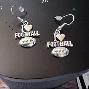 NWOT - Silver “I Love Football Earrings